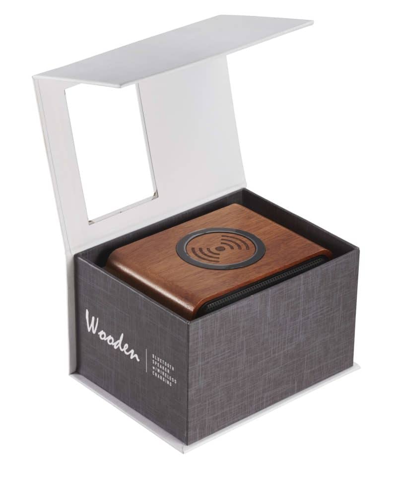 Wood Bluetooth Speaker with Wireless Charging Pad - 9