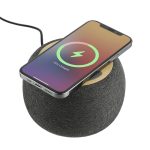 Wireless Charging Garm Fabric & Bamboo Bluetooth Speaker - 3
