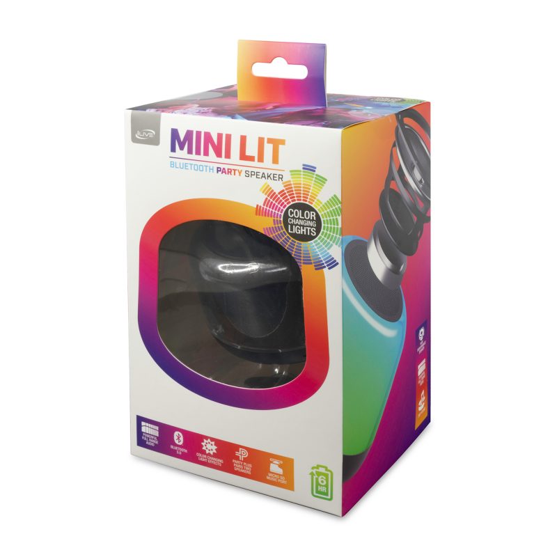 iLive™ Mini Lit Bluetooth Party Speaker - Black - 7