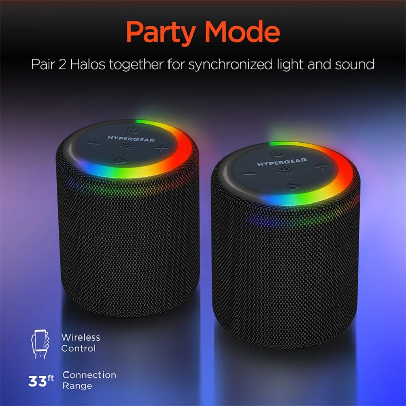 HyperGear Halo Waterproof LED Wireless Speaker - 6