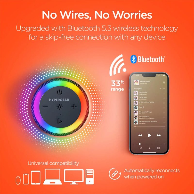 HyperGear Halo Waterproof LED Wireless Speaker - 8