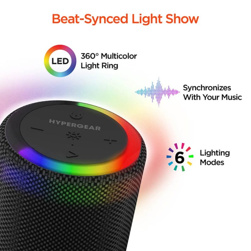 HyperGear Halo XL Waterproof LED Wireless Speaker - 3