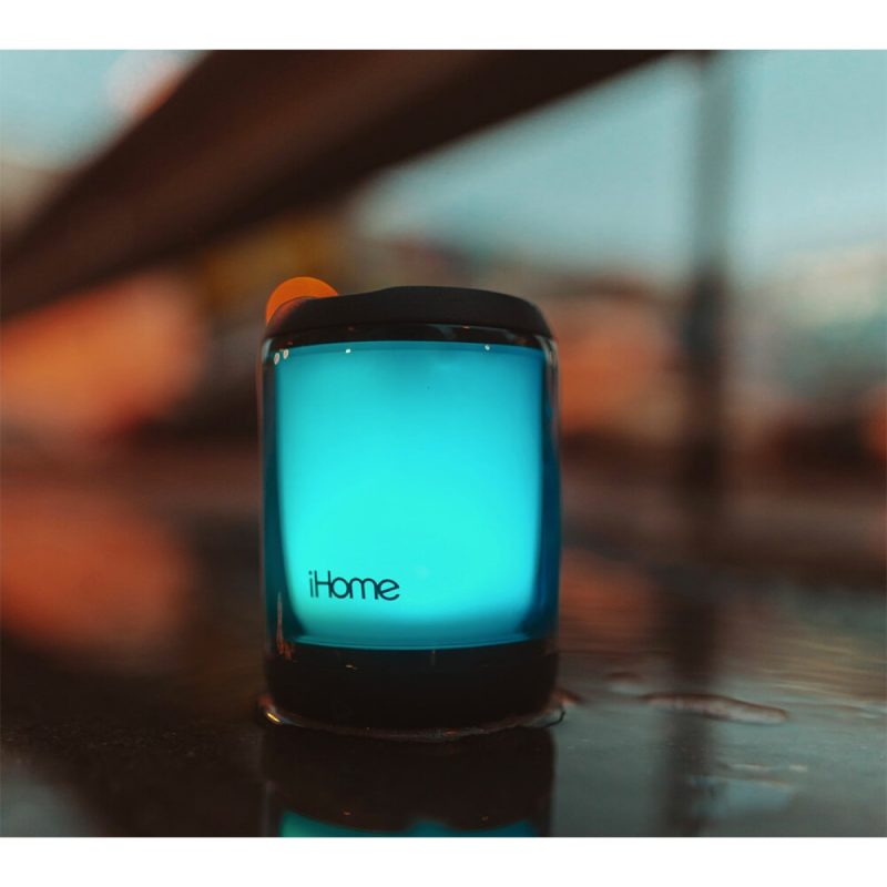 iHome PlayGlow Mini Waterproof Bluetooth Speaker with Color Changing Lights - 9